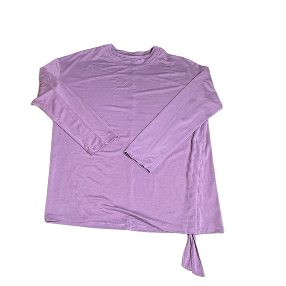 Lululemon Womens Crew Top 8 Side Cinch Long Sleeve Purple Relax Fit Breathable - Picture 7 of 12